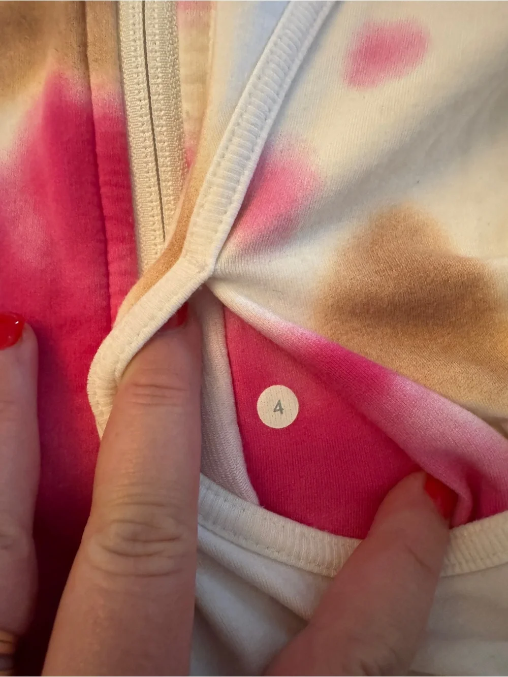 Lululemon Mixed-Texture Full Zip Jacket Mock Neck Tie-Dye - Size 4